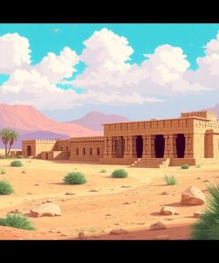Vintage Oasis Temple Ruins Paint By Numbers