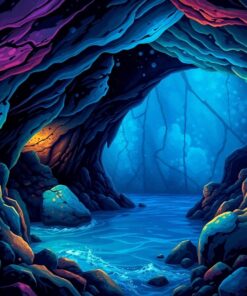 Vintage Ocean Cavern Glow Paint By Numbers