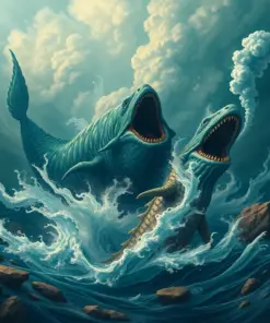 Vintage Ocean Leviathan Clash paint by numbers