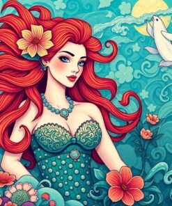 Vintage Ocean Siren Encounter Paint By Numbers