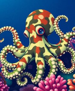 Coral Camouflage Paint Numbers