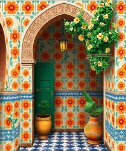 Blossom Tiles Paint Numbers