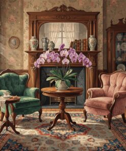 Vintage Orchid Parlor Paint By Numbers