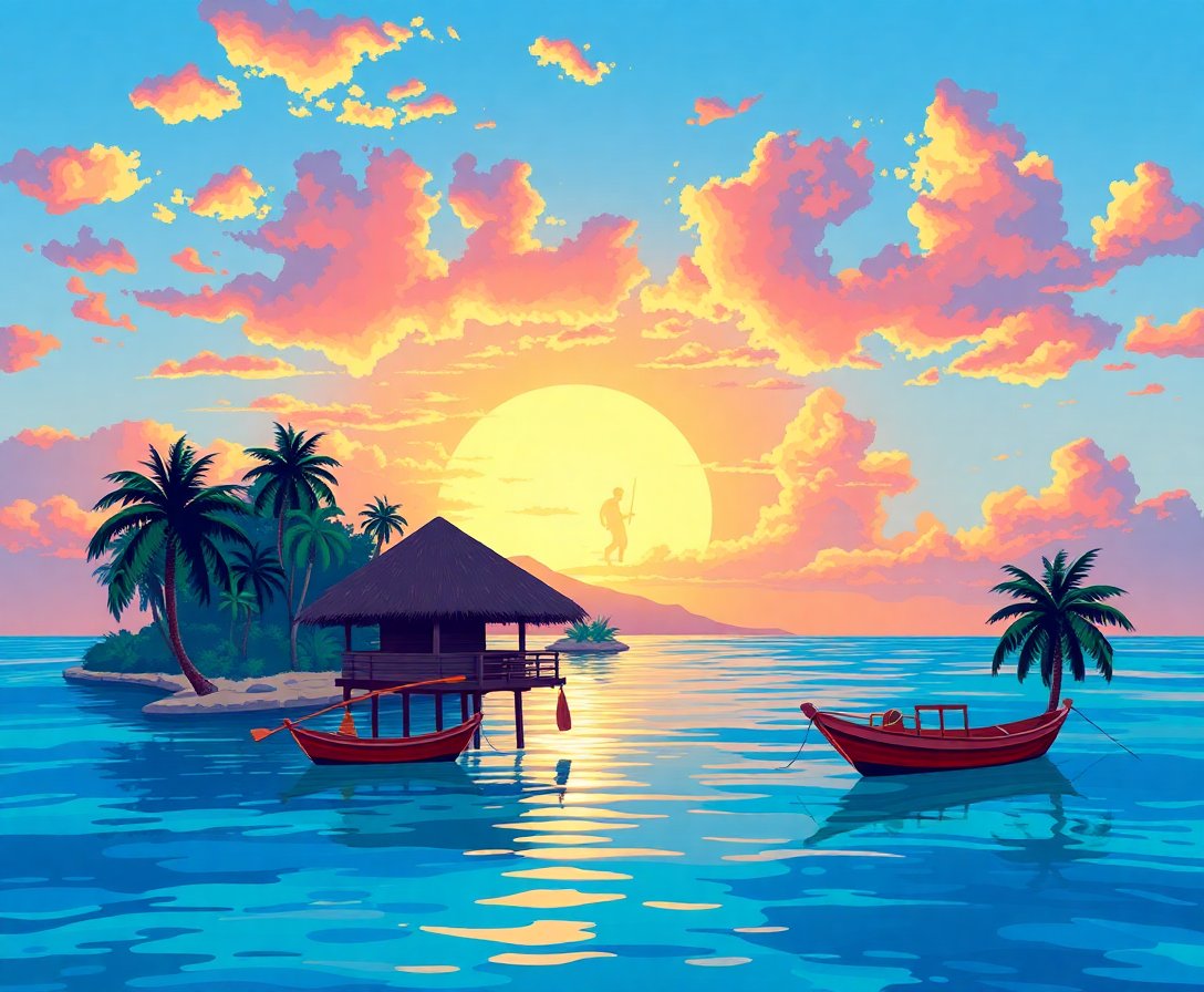 vintage-pacific-atoll-morning-paint-by-numbers-kit