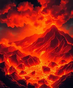 Vintage Pali Magma Glow Paint By Numbers