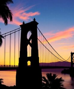 Bridge Silhouette Paint Numbers