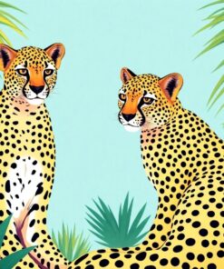 Palm Cheetahs Paint Numbers