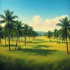Vintage Palm Grove Pasture paint by numbers