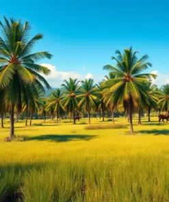 Vintage Palm Grove Pasture paint by numbers