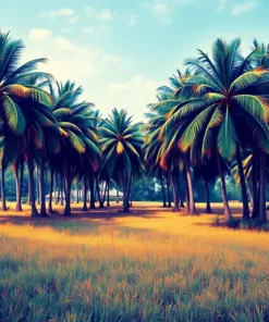 Vintage Palm Grove Pasture Paint By Numbers