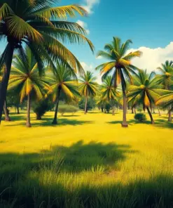 Vintage Palm Grove Pasture Paint By Numbers