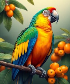 Branch Macaw Paint Numbers