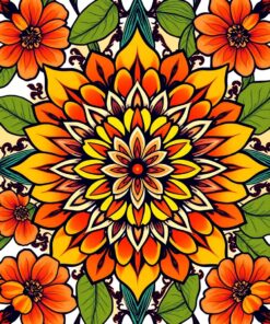 Citrus Mandala Paint Numbers