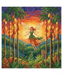 Vintage Papaya Grove Fairy Paint By Numbers