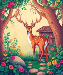 Deer Hideaway Paint Numbers