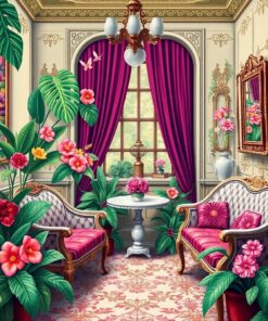 Tropical Blooms Paint Numbers