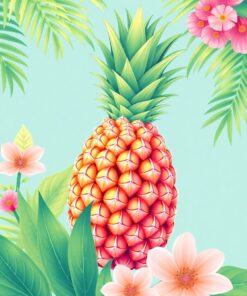 Tropical Pineapple Paint Numbers