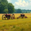 Vintage Pasture Plowing paint by numbers