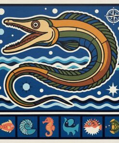 Vintage Pelican Eel Chart Paint By Numbers