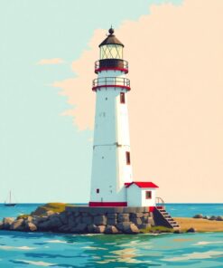 Point Lighthouse Paint Numbers