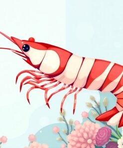 Vintage Peppermint Shrimp Paint By Numbers