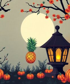 Vintage Pineapple Lantern Paint By Numbers