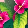 Pink Anthurium Paint Numbers