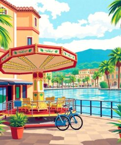 Vintage Pisa Palm Ride Paint By Numbers