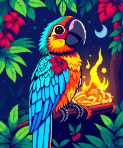 Macaw Treasure Paint Numbers