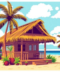 Palm Hut Paint Numbers