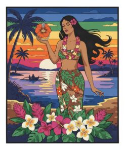 Vintage Polynesian Perfume Ad Paint By Numbers