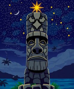 Starlit Moai Paint Numbers