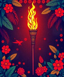 Polynesian Torchlight Paint Numbers