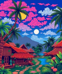 Tribal Village Paint Numbers