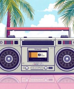 Poolside Boombox Paint Numbers