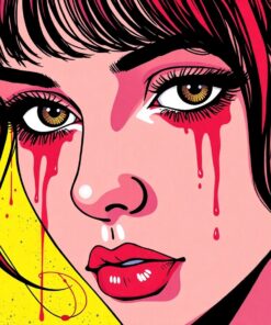 Vintage Pop Art Tears Paint By Numbers