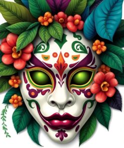 Jungle Mask Paint Numbers