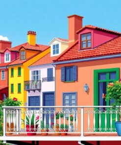 Town Balcony Paint Numbers