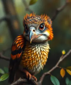 Vintage Potoo Branch Portrait Paint By Numbers