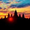 Vintage Prambanan Sunset Paint By Numbers