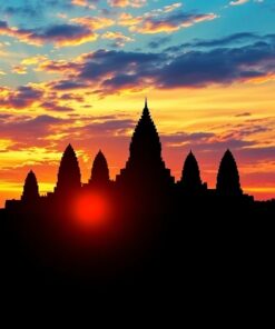 Vintage Prambanan Sunset Paint By Numbers