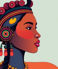 Vintage Precolumbian Ear Spools Paint By Numbers