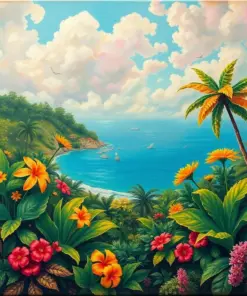 Vintage Raggiana Paradise paint by numbers