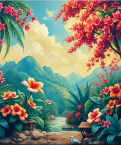 Vintage Raggiana Paradise Paint By Numbers