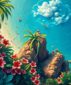 Vintage Raggiana Paradise Paint by Numbers