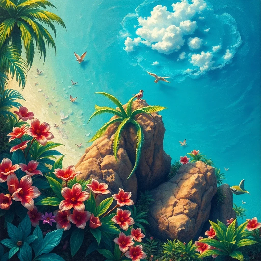 completed artwork display Vintage Raggiana Paradise Paint by Numbers