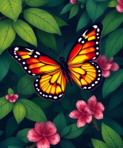 Rainforest Butterfly Paint Numbers