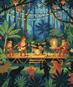 Vintage Rainforest Groove Concert Paint By Numbers
