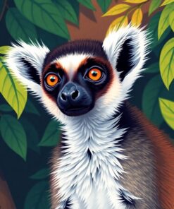 Rainforest Lemur Paint Numbers