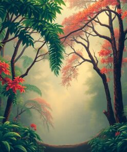 Vintage Rainforest Mist Paint By Numbers